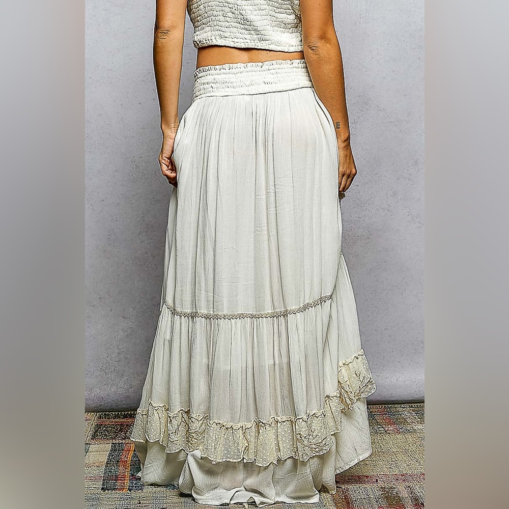 POL SET Embroidered Boho-Chic Viscose Two-Piece - Picture 9 of 11